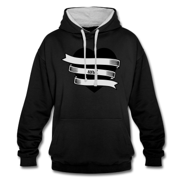 Partner Hoodie - Partner-Herz einfarbig