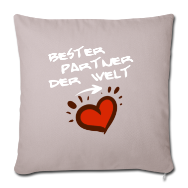 Partner Kissenbezug - Bester Partner der Welt, Coupleshirt weiße Schrift
