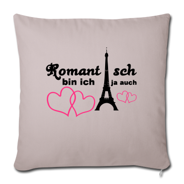 Partner Kissenbezug - Romantisch Liebe Herz Paris Paar Spruch Geschenk