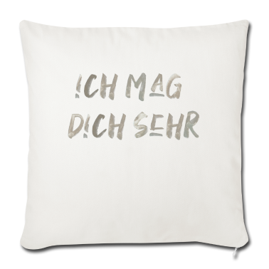 Partner Kissenbezug - Ich mag dich sehr Schrift Spruch liebe love
