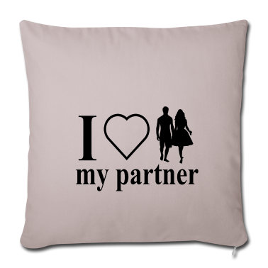 Partner Kissenbezug - i love my partner , Ich liebe meinen Partner