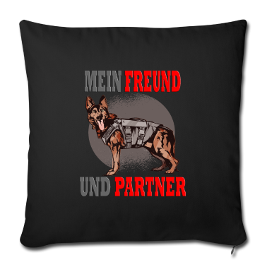 Partner Kissenbezug - Polizeihund Freund und Partner