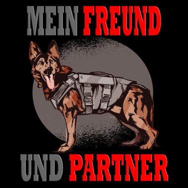 Motiv Polizeihund Freund und Partner