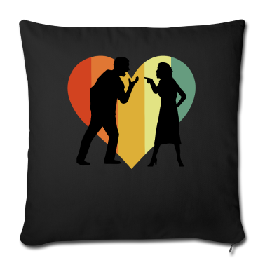 Partner Kissenbezug - Retro Partner Heart