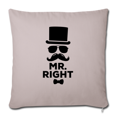 Partner Kissenbezug - Lustige paarweise Mr. Right und Mrs. Right