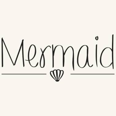 Motiv Mermaid schwarz