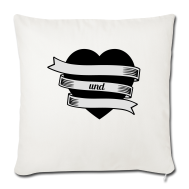 Partner Kissenbezug - Partner-Herz einfarbig