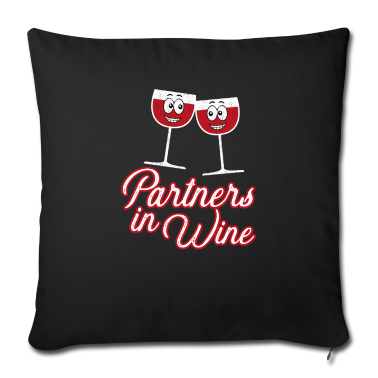 Partner Kissenbezug - Wein Partner Weinglas Rotwein Geschenk