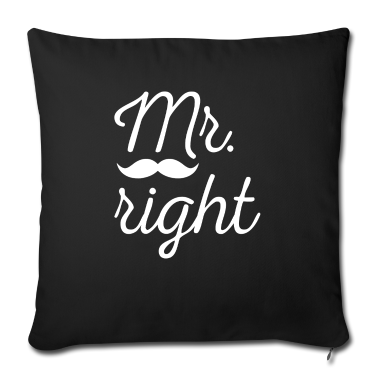 Partner Kissenbezug - Mister Right - Geschenk Partner
