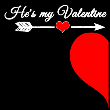 Motiv Du bist mein Valentin mit Herz und Pfeil Partner
