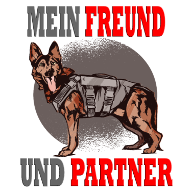 Motiv Polizeihund Freund und Partner