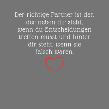 Motiv Der richtige Partner ist der, der hinter dir steht