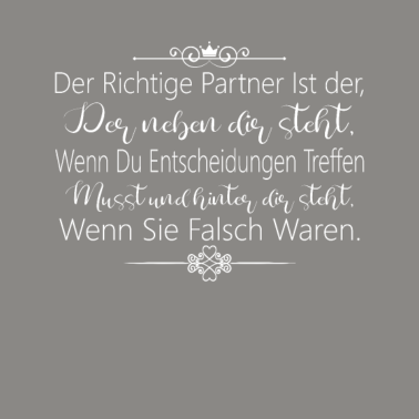 Motiv Der richtige Partner ist der, der hinter dir steht