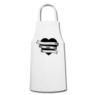 Partner Sch&uuml;rze - Partner-Herz einfarbig