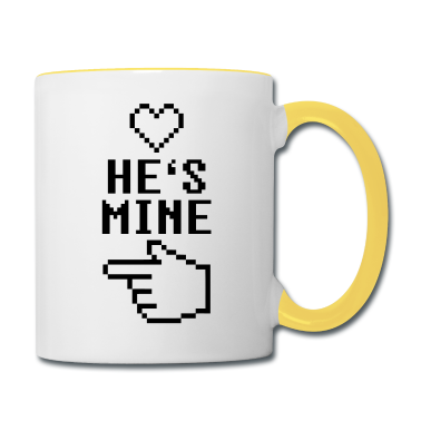 Partner Tasse - He's Mine 8-Bit