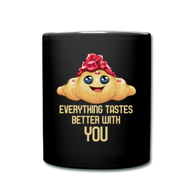 Partner Tasse - Croissant Marmelade Liebe Geschenkidee Frühstück