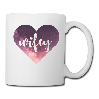 Partner Tasse - Wifey Galaxy Herz