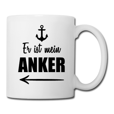 Partner Tasse - Er ist mein Anker Partner Look