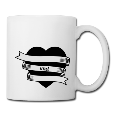 Partner Tasse - Partner-Herz einfarbig
