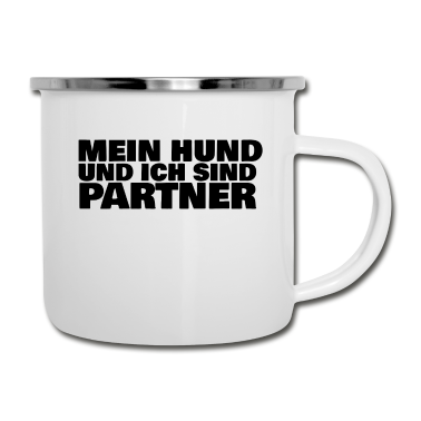 Partner Emaille Tasse - Mein Hund und ich sind Partner