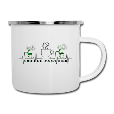 Partner Emaille Tasse - coffee partner