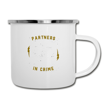 Partner Emaille Tasse - Partner in der Kriminalität