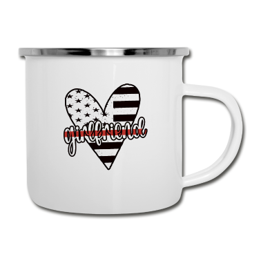 Partner Emaille Tasse - Freundin Von Feuerwehrmann Freundin Feuerwehrler