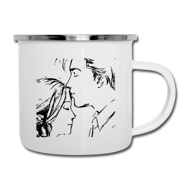 Partner Emaille Tasse - Partner Liebe
