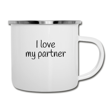 Partner Emaille Tasse - Partner Valentinstag Geschenk