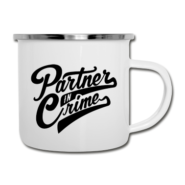 Partner Emaille Tasse - Partner In Crime