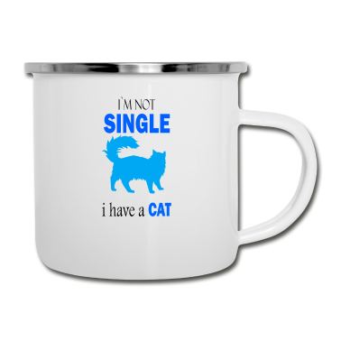 Partner Emaille Tasse - Meine Katze ist mein Partner