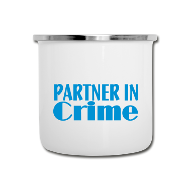 Partner Emaille Tasse - Partner In Crime Geschenk