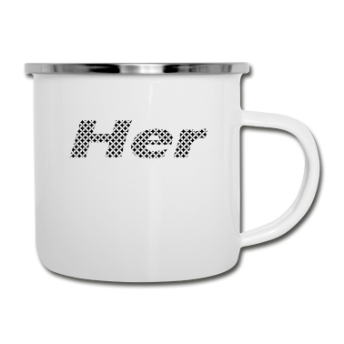 Partner Emaille Tasse - Her / Partner Look