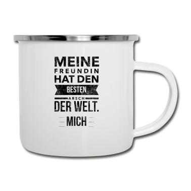 Partner Emaille Tasse - Lustige Partner