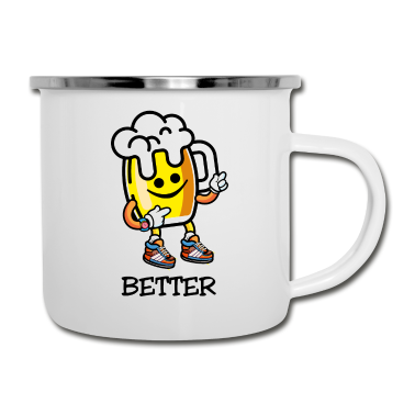Partner Emaille Tasse - besseres Bier