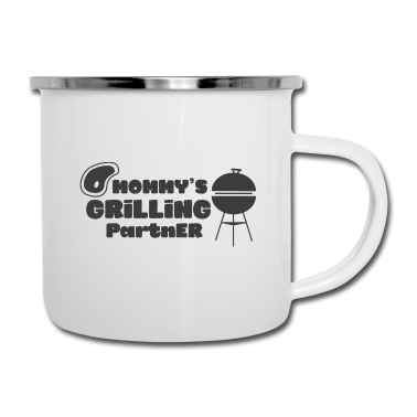 Partner Emaille Tasse - Mommy es grilling partner