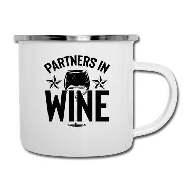 Partner Emaille Tasse - partner wein alkohol
