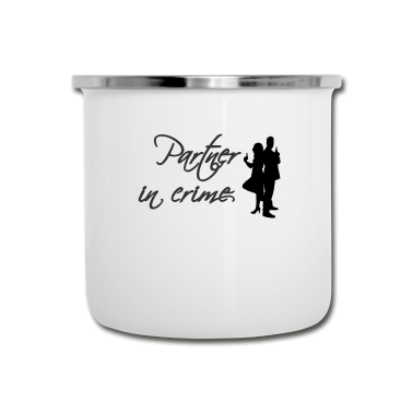 Partner Emaille Tasse - Partner in crime / Valentinstagsgeschenk