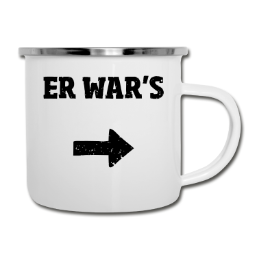 Partner Emaille Tasse - Er wars Partner Shirt