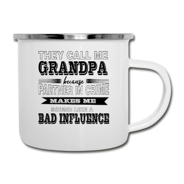 Partner Emaille Tasse - Opa Partner In Crime