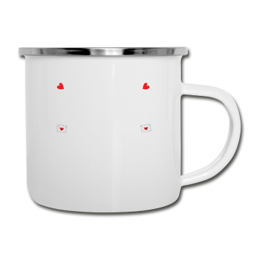 Partner Emaille Tasse - Der richtige Partner ist der, der hinter dir steht