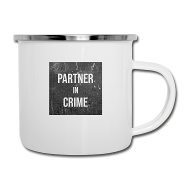 Partner Emaille Tasse - Partner in Crime