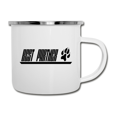 Partner Emaille Tasse - Best Partner Pfote