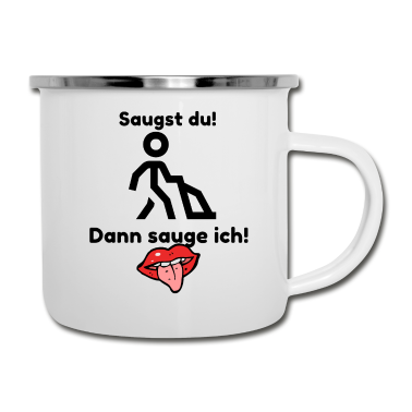 Partner Emaille Tasse - Partner lustiges Erotisches Spruch