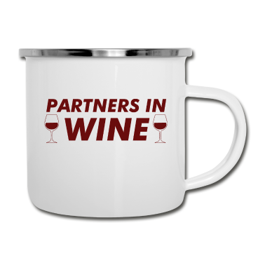 Partner Emaille Tasse - Partner im Wein
