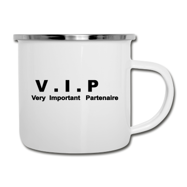 Partner Emaille Tasse - VIP - Very Important Partner