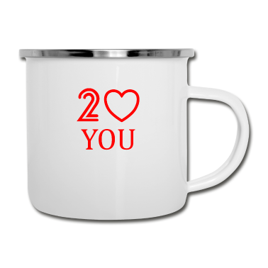 Partner Emaille Tasse - Zum 20. Geburtstag für den Partner