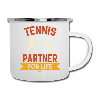 Partner Emaille Tasse - Tennis Partner For Life
