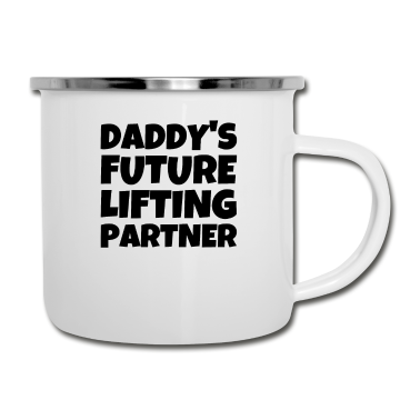 Partner Emaille Tasse - Daddys Future Lifting Partner