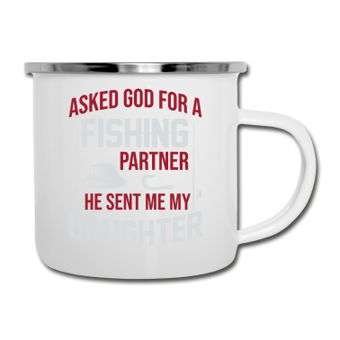 Partner Emaille Tasse - Fishing Partner
